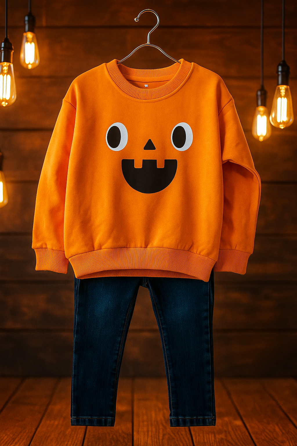 Bacho ki Stylish Fleece Shirt aur Denim Jeans Pant Combo – Comfortable & Trendy Outfit